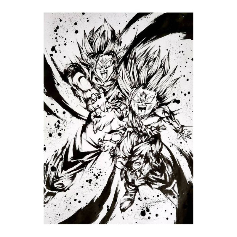 Goku x Gohan B&W | VP Display